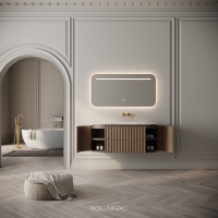 Belgravia II Vanity Unit & Stone Basin 1200mm Smoked Oak
